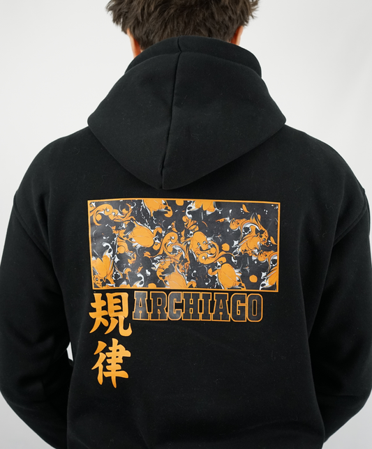 Archiago "Kiritsu" graphic hoodie